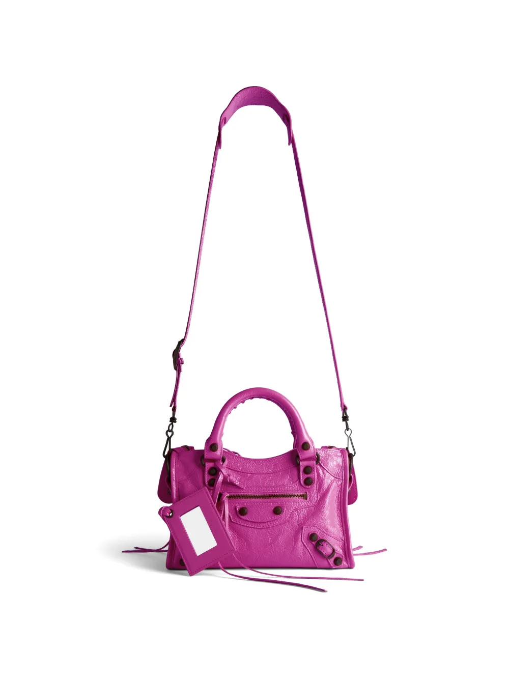 Balenciaga mini Le City studded shoulder bag - Rosa