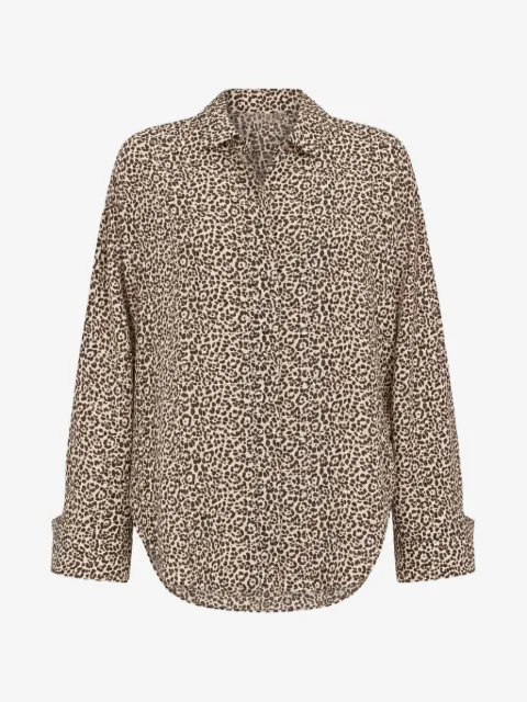Odeeh leopard-print long-sleeve shirt