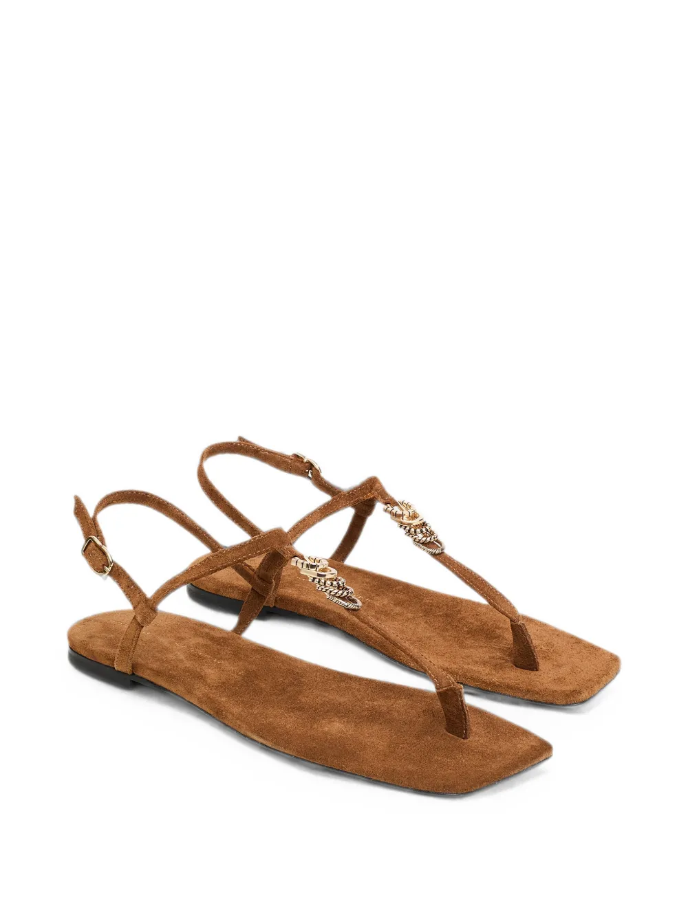 Dorothee Schumacher embellished suede sandals Bruin
