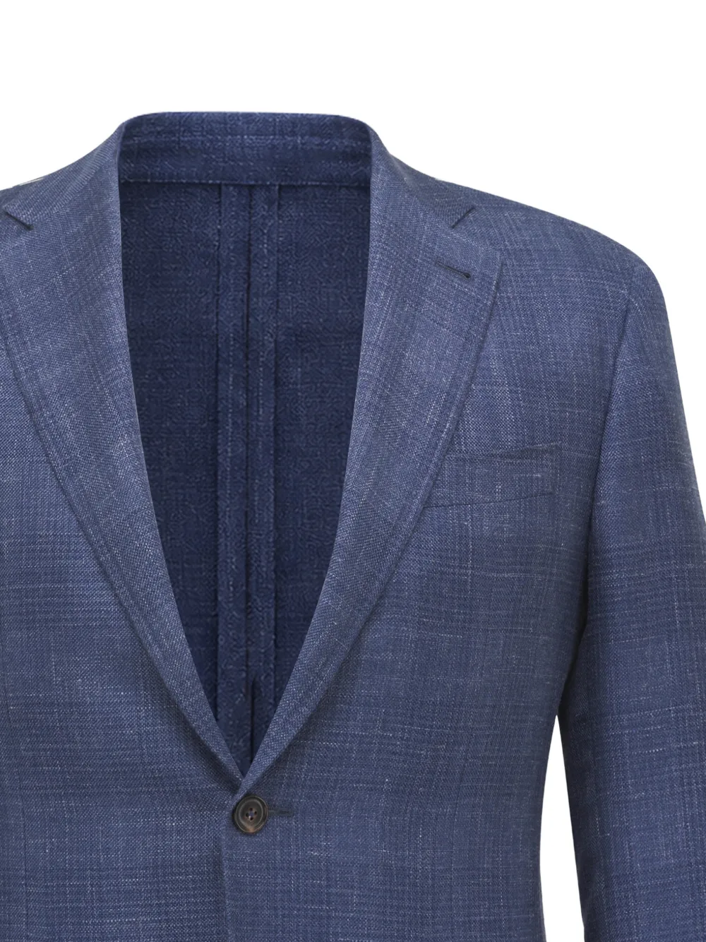  Canali Blazer A Quadri Con Revers Classici - Blu 