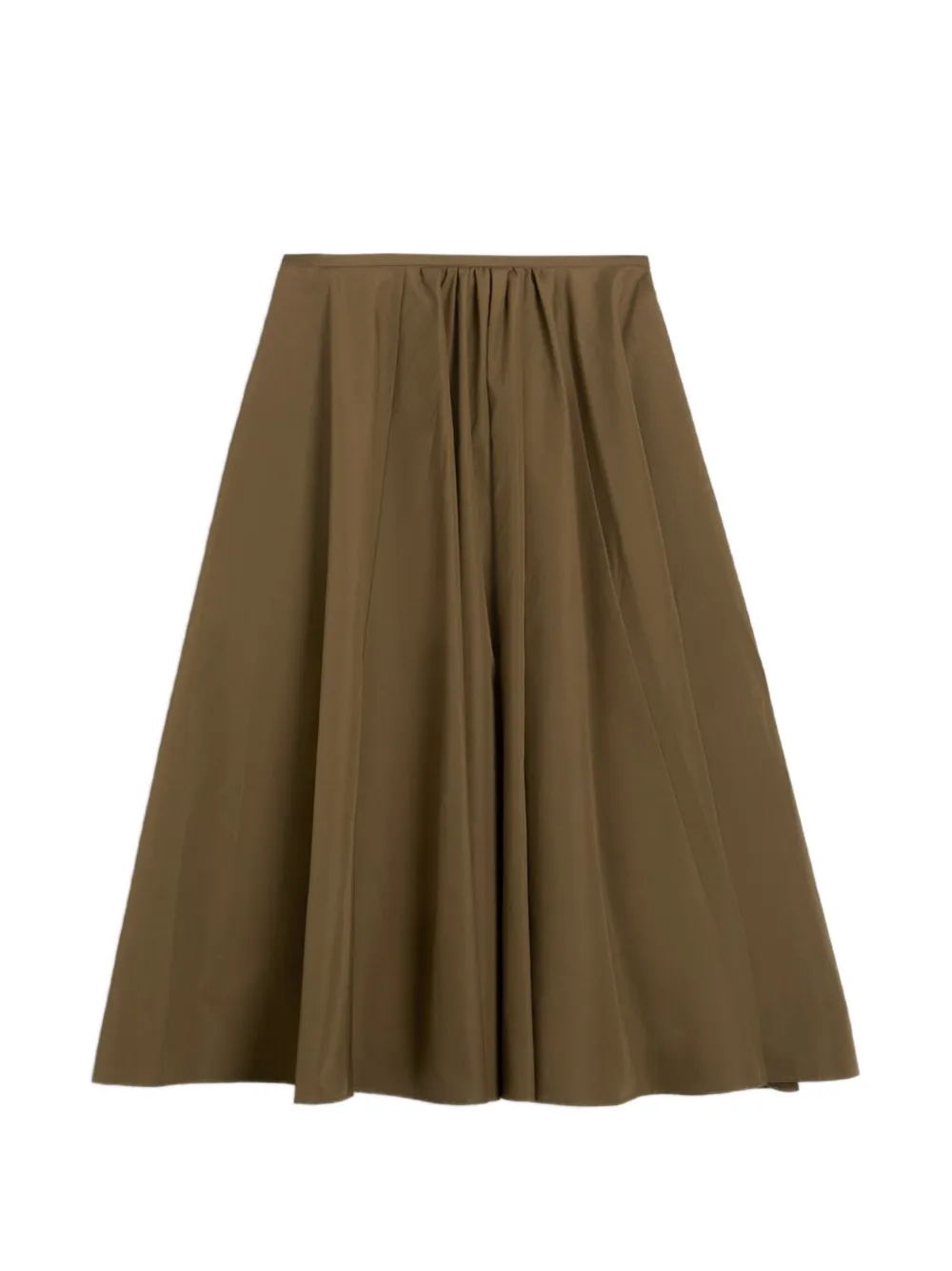 ASPESI A-line gathered midi skirt - Verde