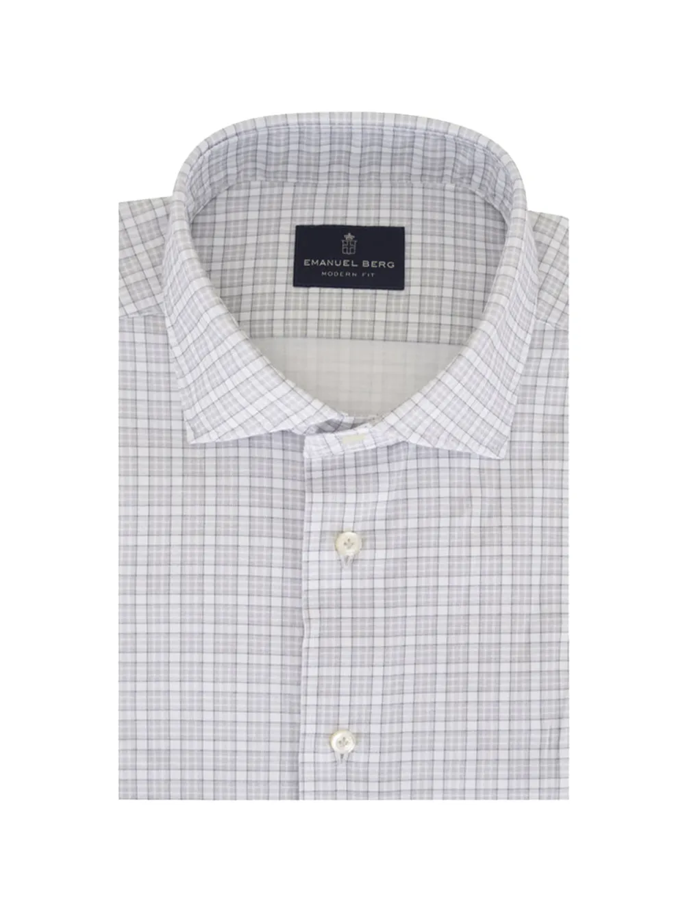 EMANUEL BERG check-pattern shirt | White | Image 1