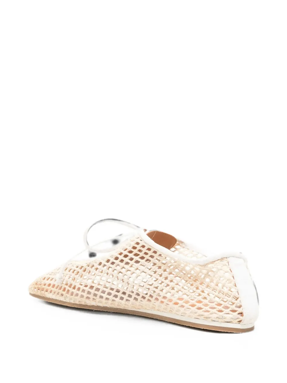 Forte mesh-knit lace-up cotton sneakers Wit