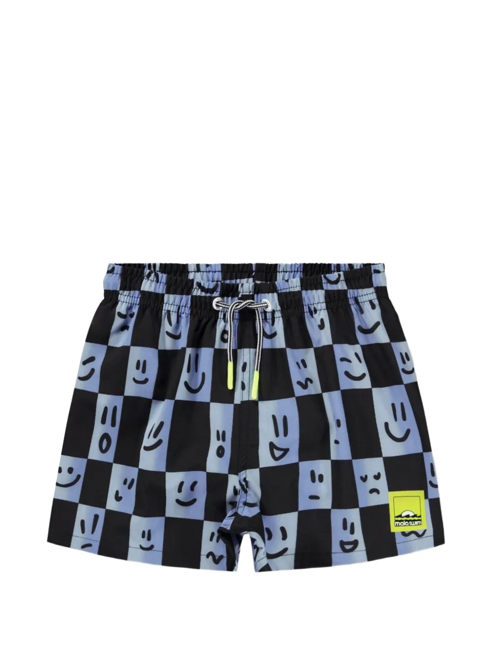Molo Niko check-print swim shorts - Blu