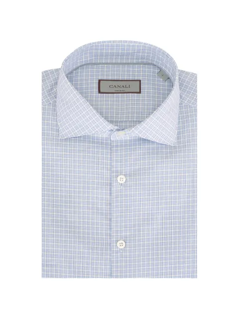 Canali camisa con botones y cuadros estampados
