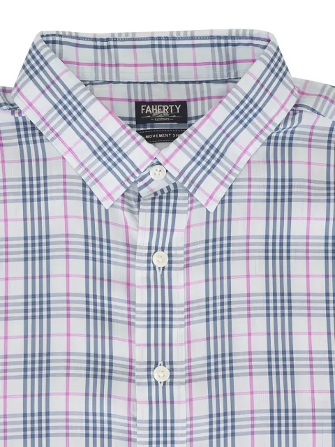FAHERTY Movement check-pattern button-down shirt