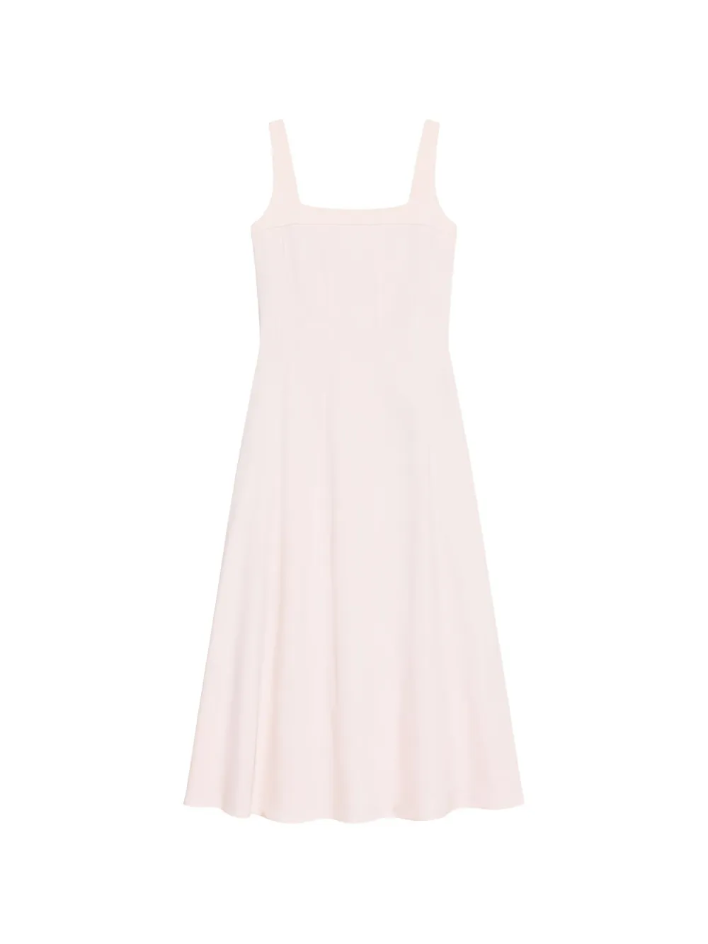 Theory square-neck seamed linen midi dress - Rosa