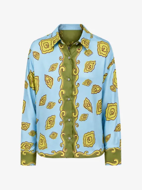Odeeh Oysters button-down silk shirt