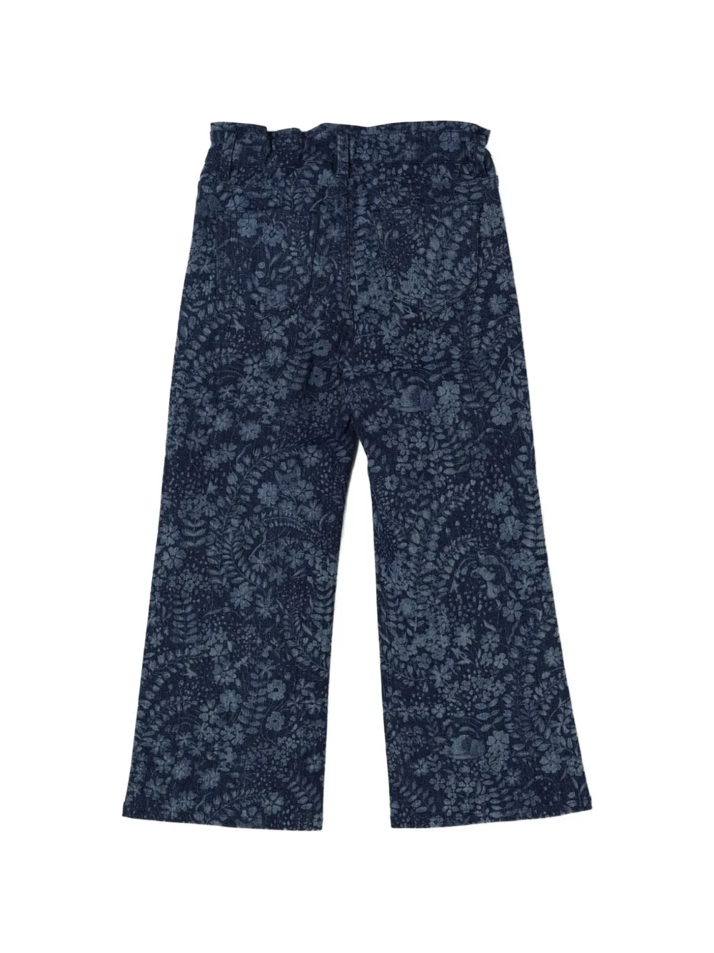 Golden Goose Kids Jeans met bloemenprint en wijde pijpen Blauw
