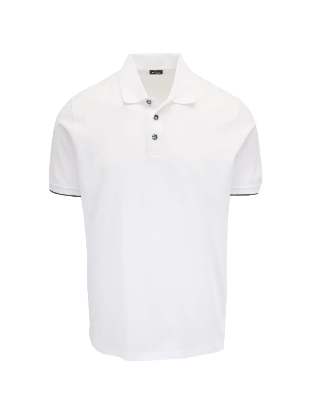 Kiton ribbed-knit polo shirt - White