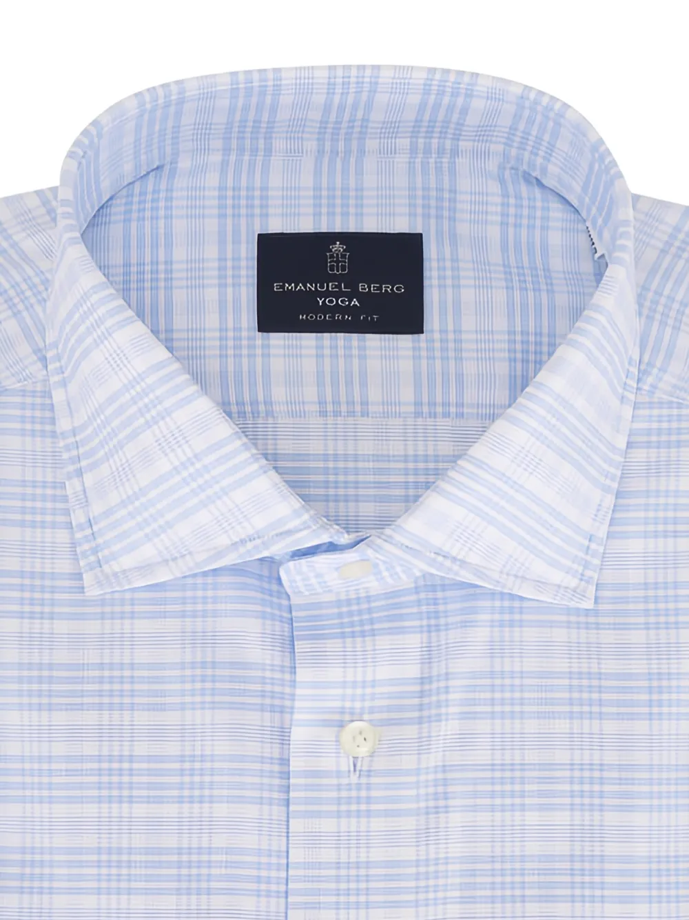 EMANUEL BERG Yoga checked shirt - Blu