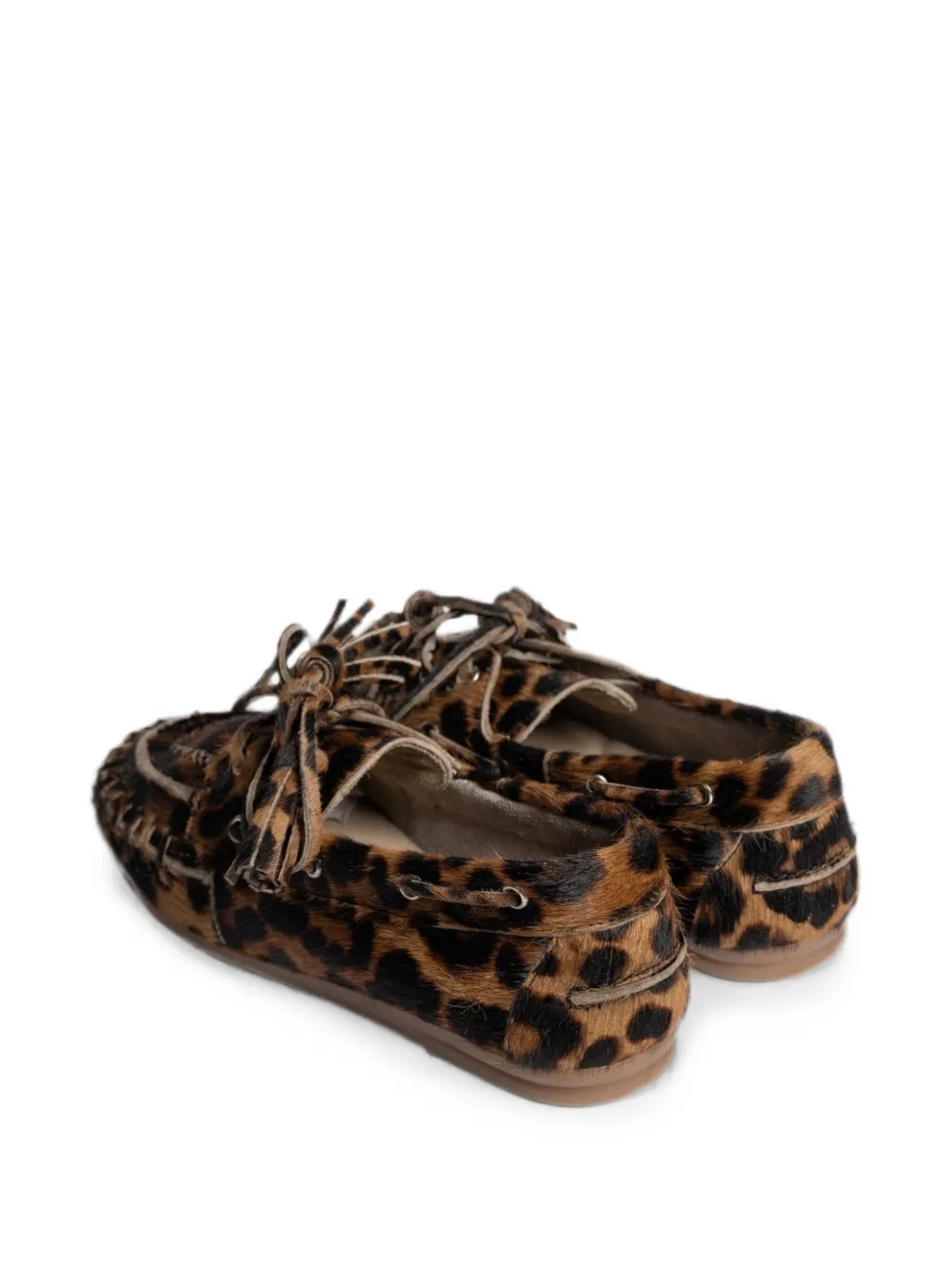 Posa Boat leopard-print pony-hair loafers Bruin