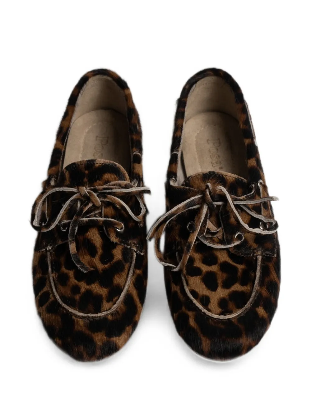 Posa Boat leopard-print pony-hair loafers Bruin