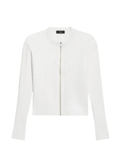 Theory pointelle ribbed cardigan
