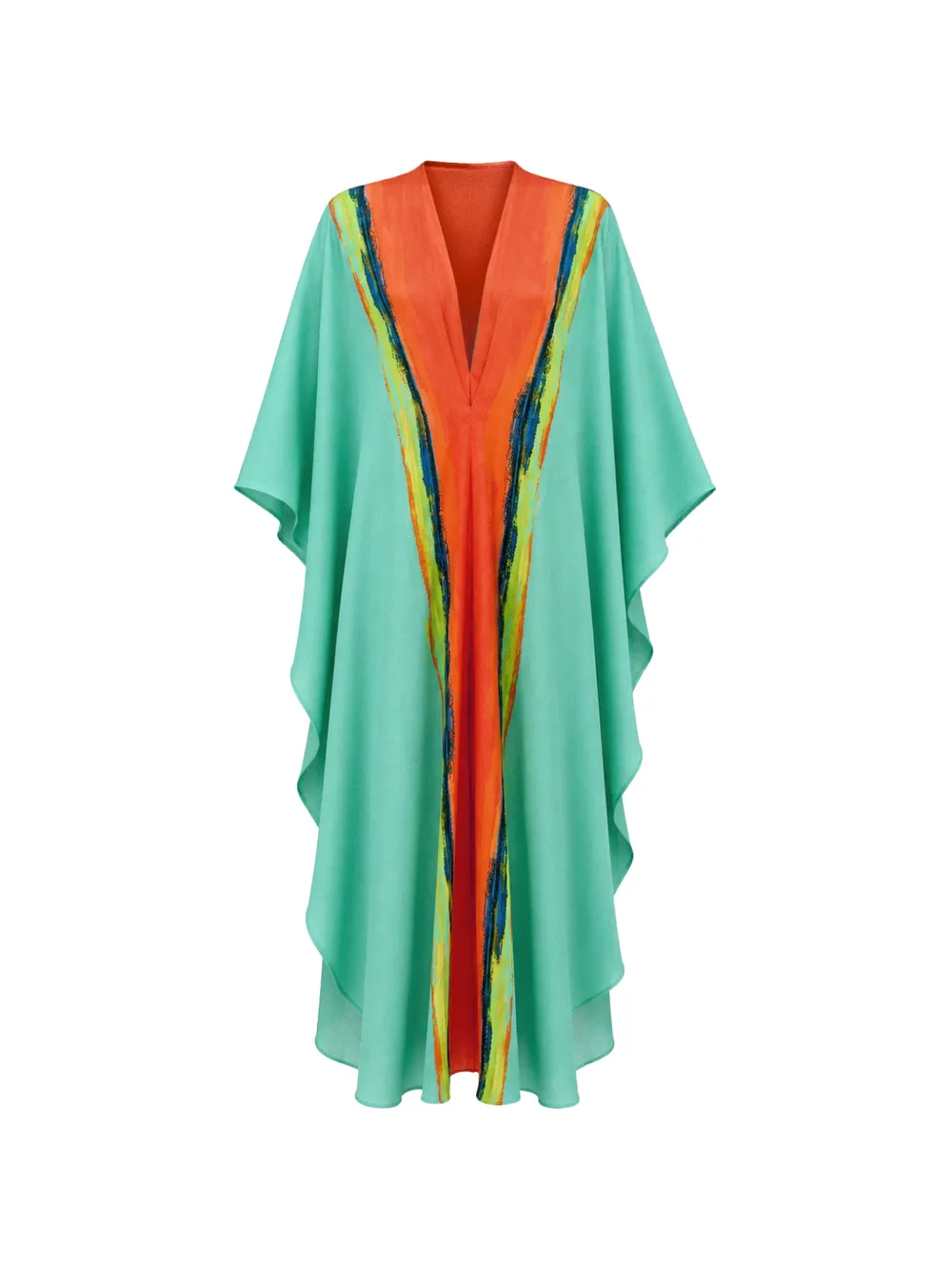 Silvia Tcherassi Nidia stripe-print tunic midi dress - Verde
