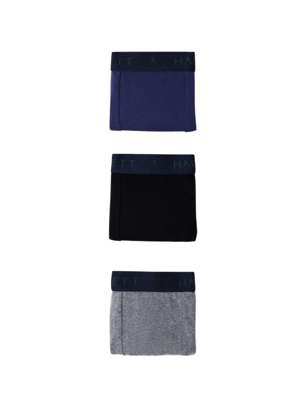 Hackett Logo-waistband Boxers (set Of Three) In Black