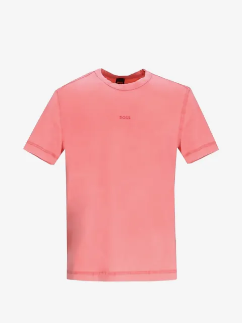 BOSS logo-print washed-effect T-shirt