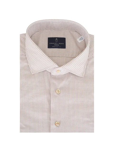 EMANUEL BERG Yoga gingham-check shirt