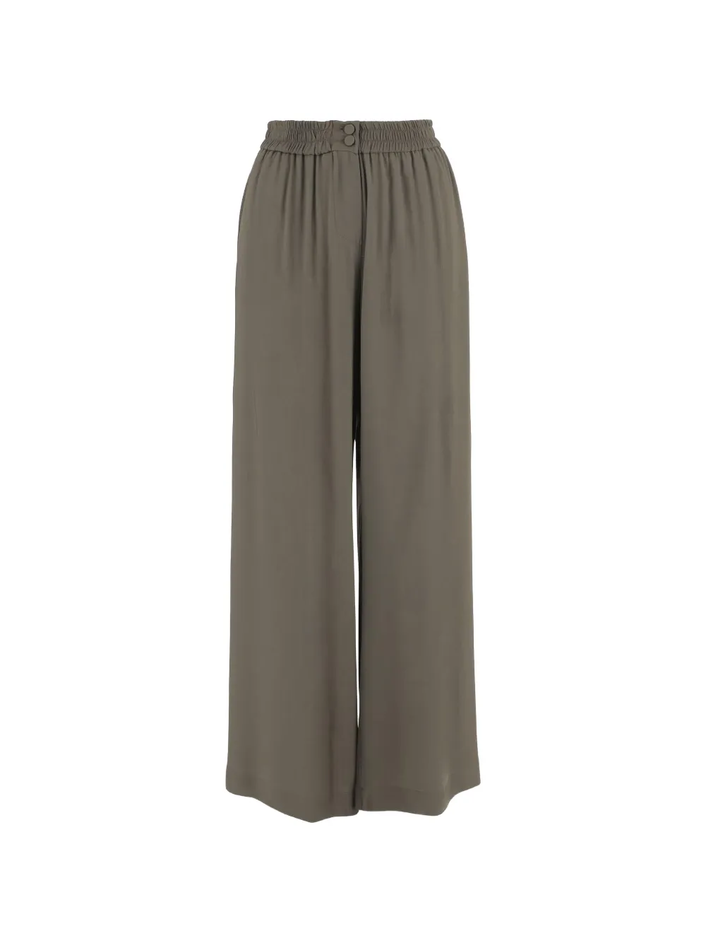 F.It elasticated-waist wide-leg trousers - Verde
