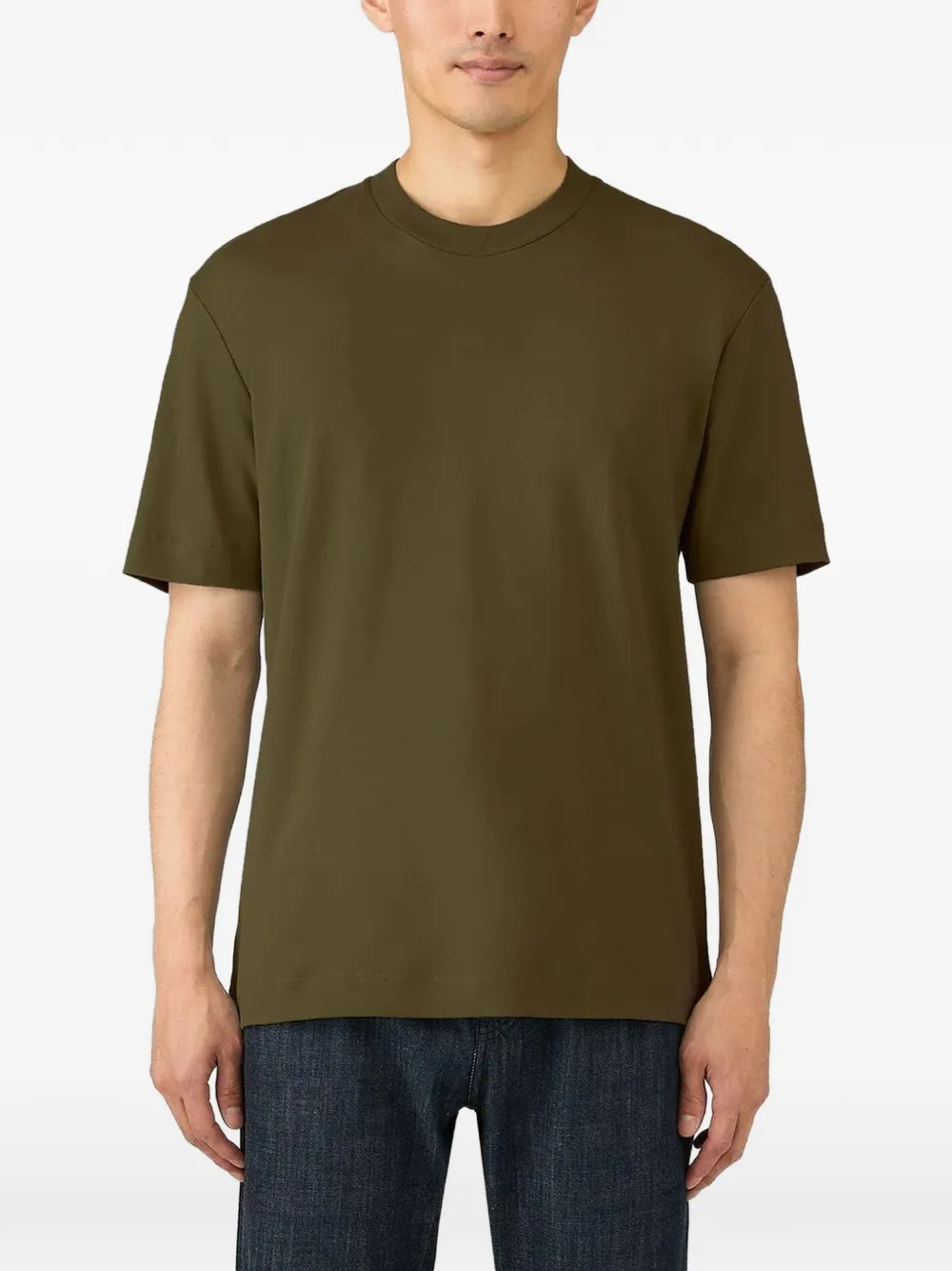 Sunspel T-shirt met ronde hals Groen