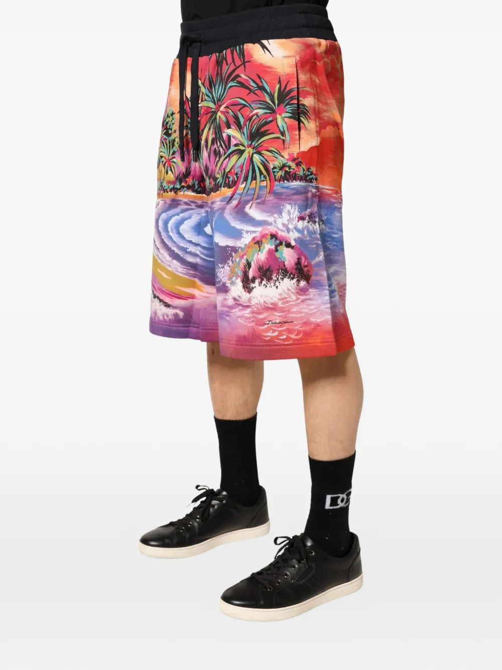 Dolce & Gabbana Bermuda shorts met print Rood