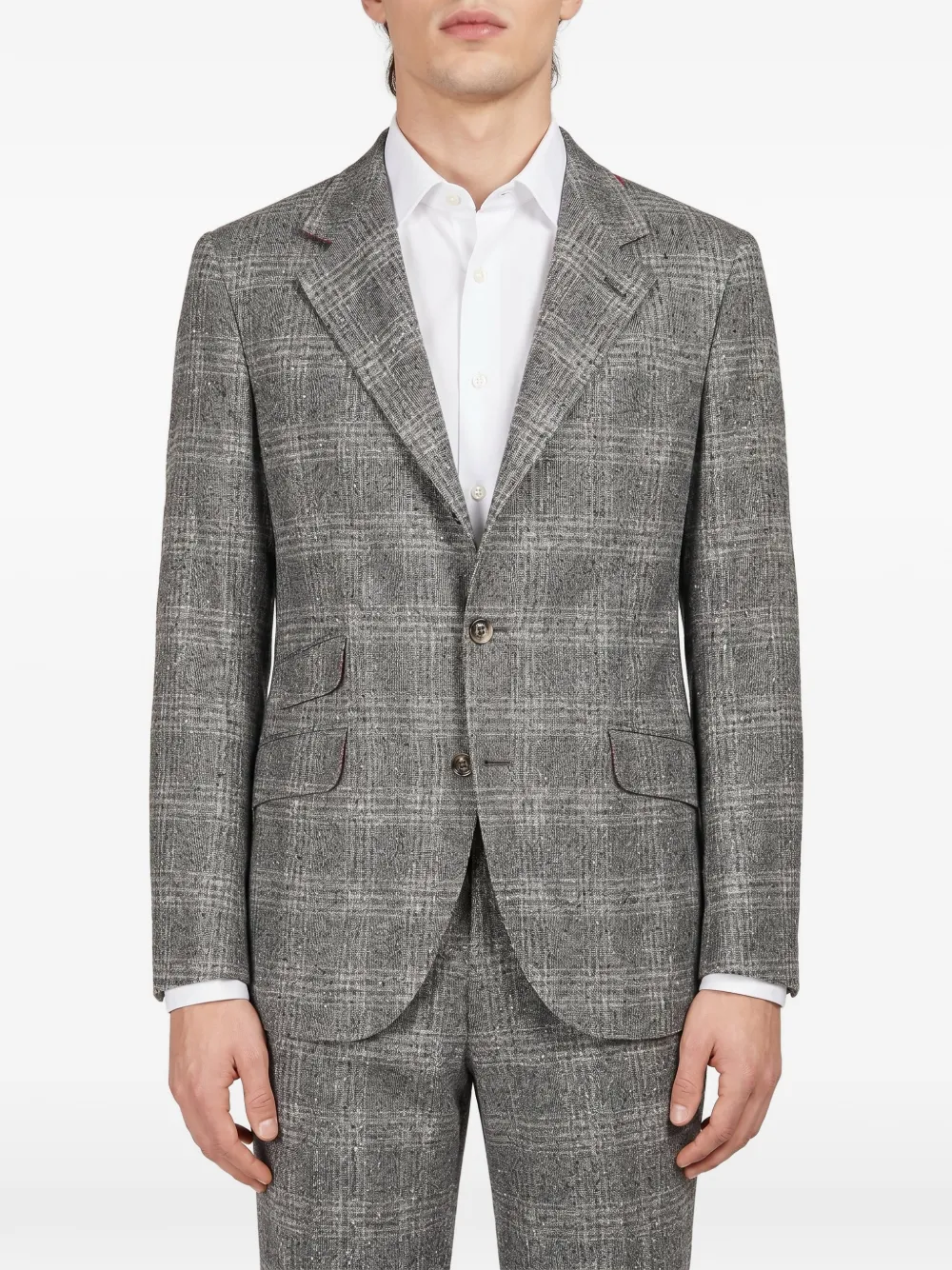 Brunello Cucinelli Prince of Wales check suit - Grigio