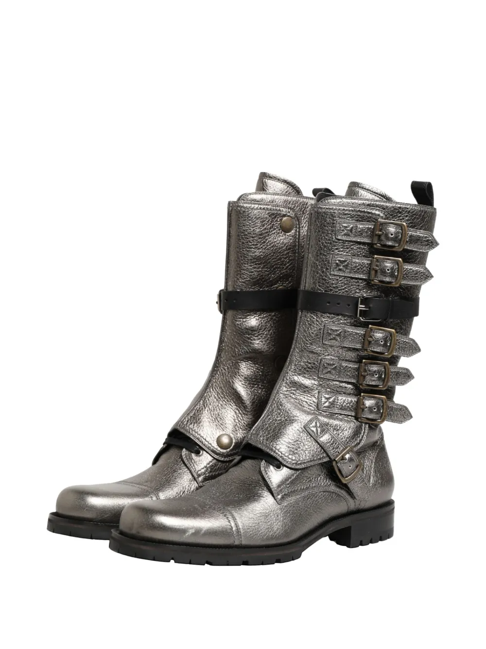 Dolce & Gabbana buckle-fastening combat boots Grijs