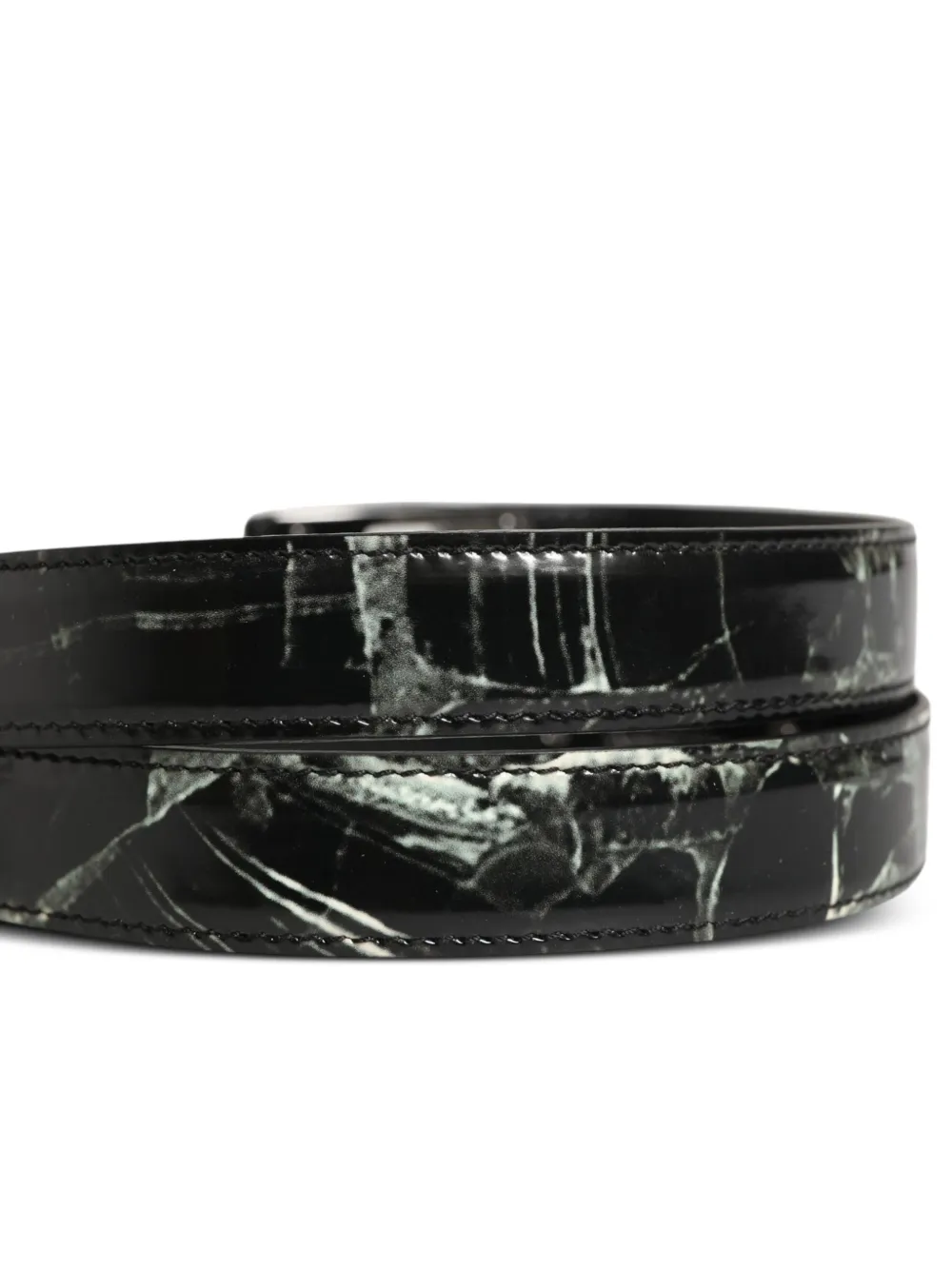 Dolce & Gabbana Riem met DG-logo en marmerprint Zwart