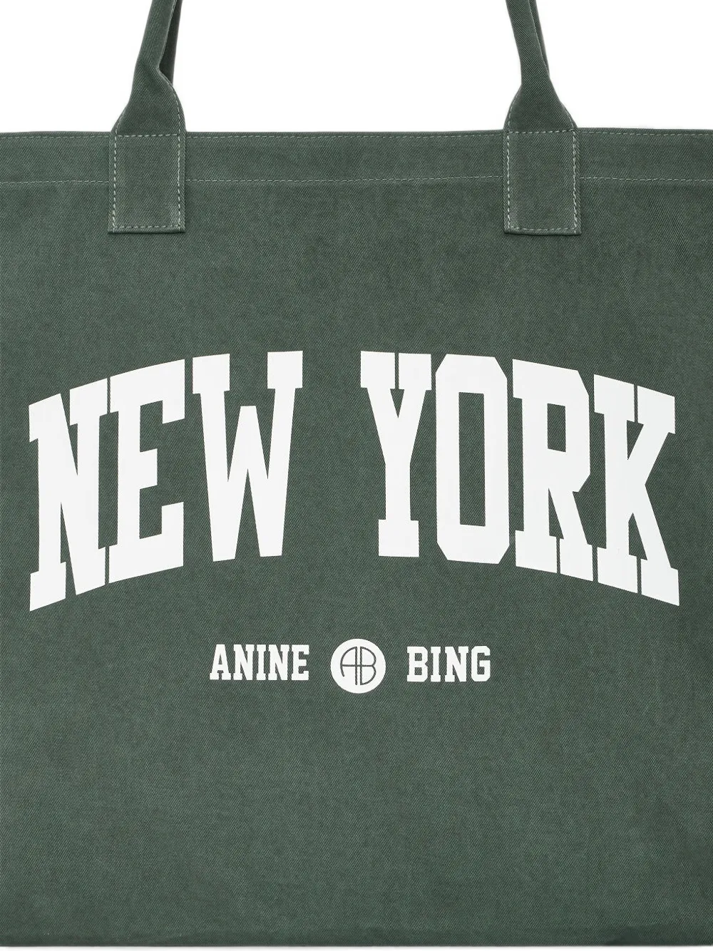 ANINE BING New York University Leo canvas shopper Groen