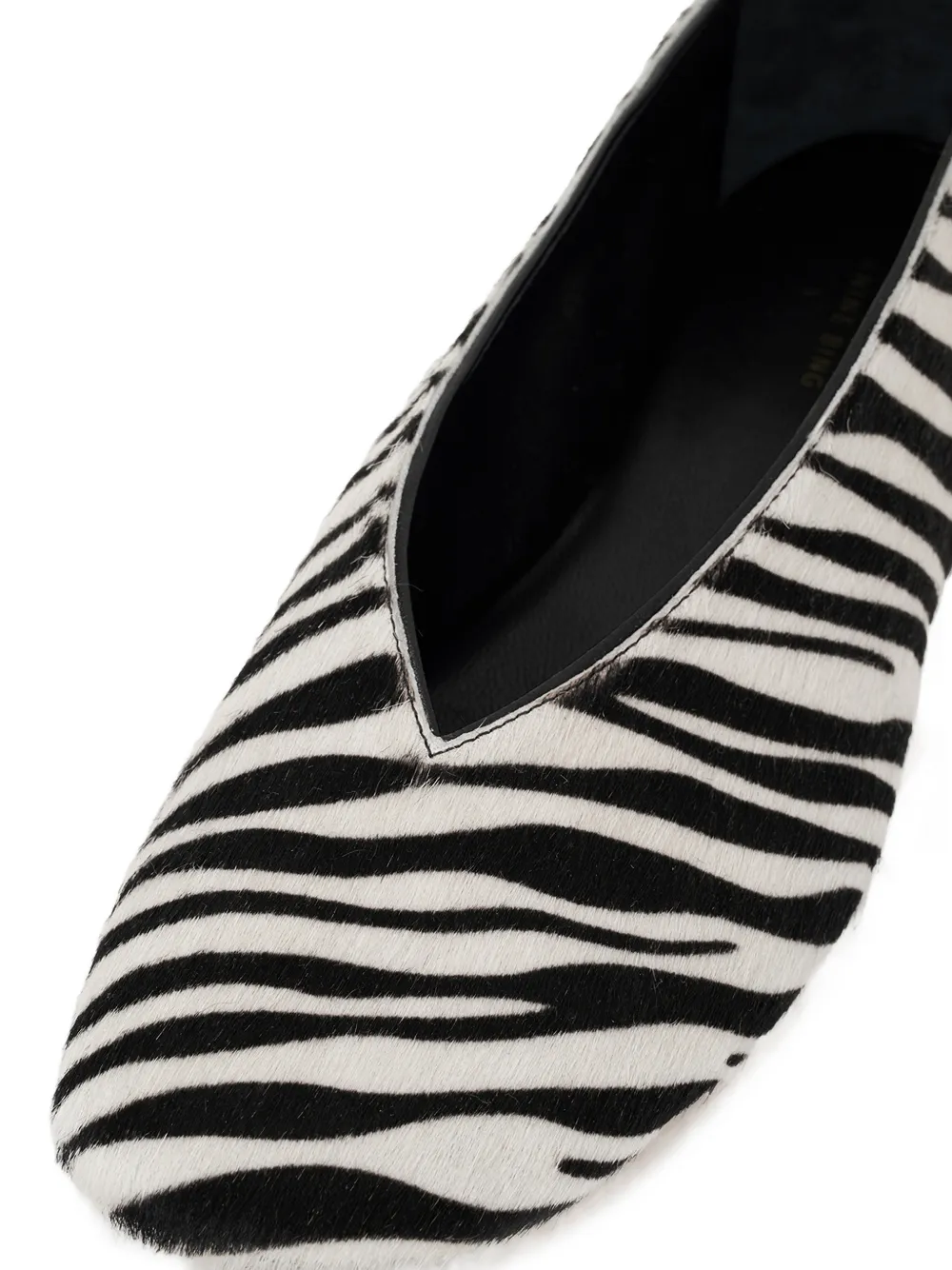 ANINE BING Ana flats calf hair zebra Wit