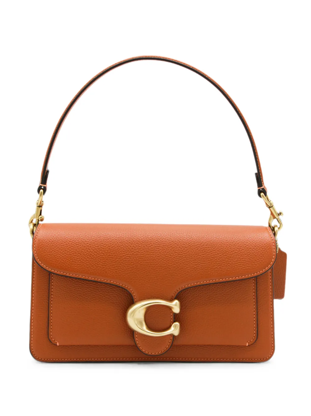 Coach logo-plaque leather shoulder bag - Marrone