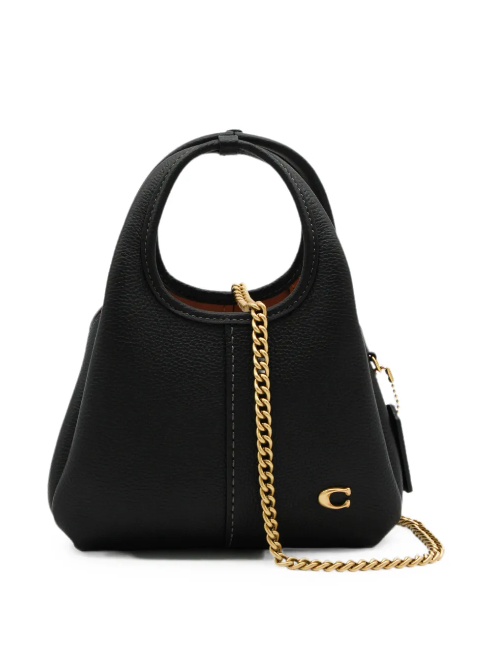 Coach grained leather shoulder bag - Nero