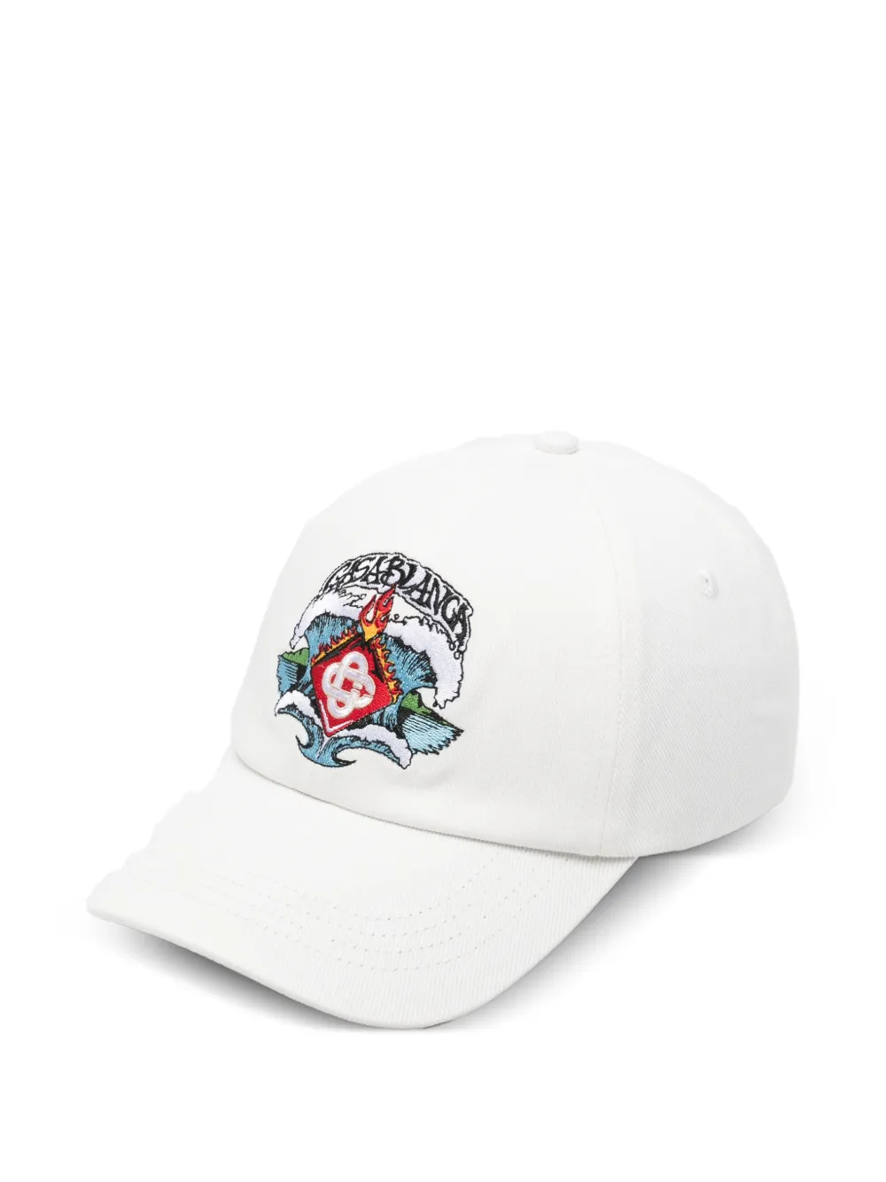 Casablanca logo-embroidered baseball cap - Weiß