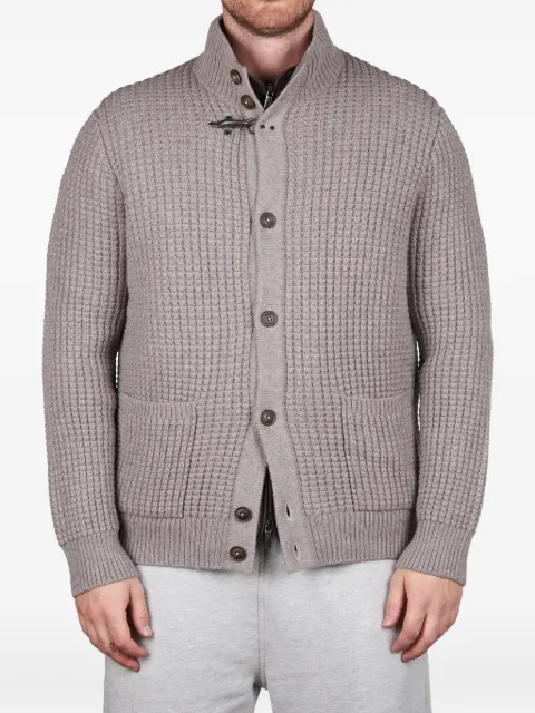 Fay three-in-one waffle-knit toggle-fastening cardigan