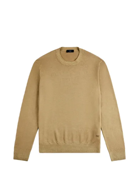 Fay logo-embroidered crew-neck sweater