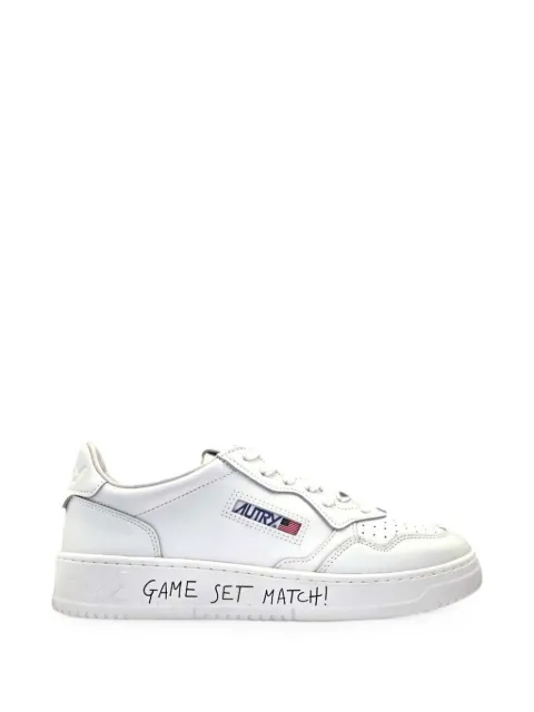Autry Medalist slogan-print leather sneakers