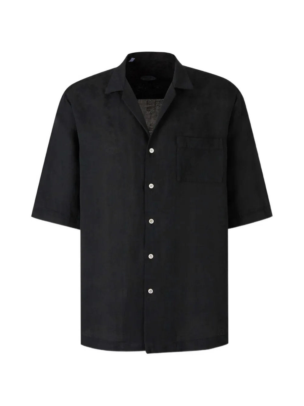 Vincenzo Di Ruggiero floral-jacquard short-sleeve shirt - Nero