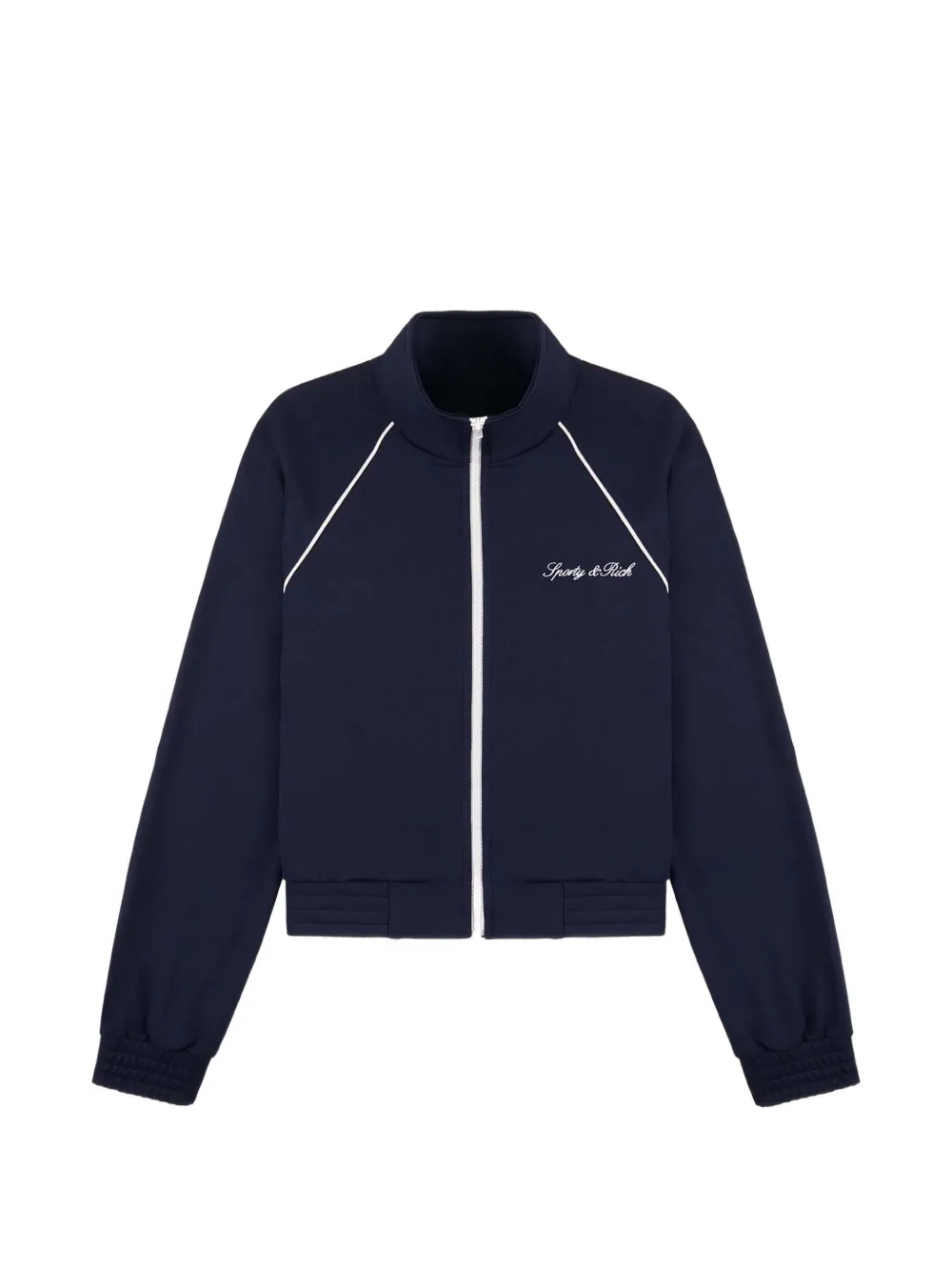 Sporty & Rich logo-embroidered piped jacket - Blu