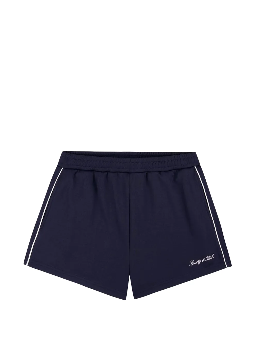Sporty & Rich logo-print mini shorts - Blu