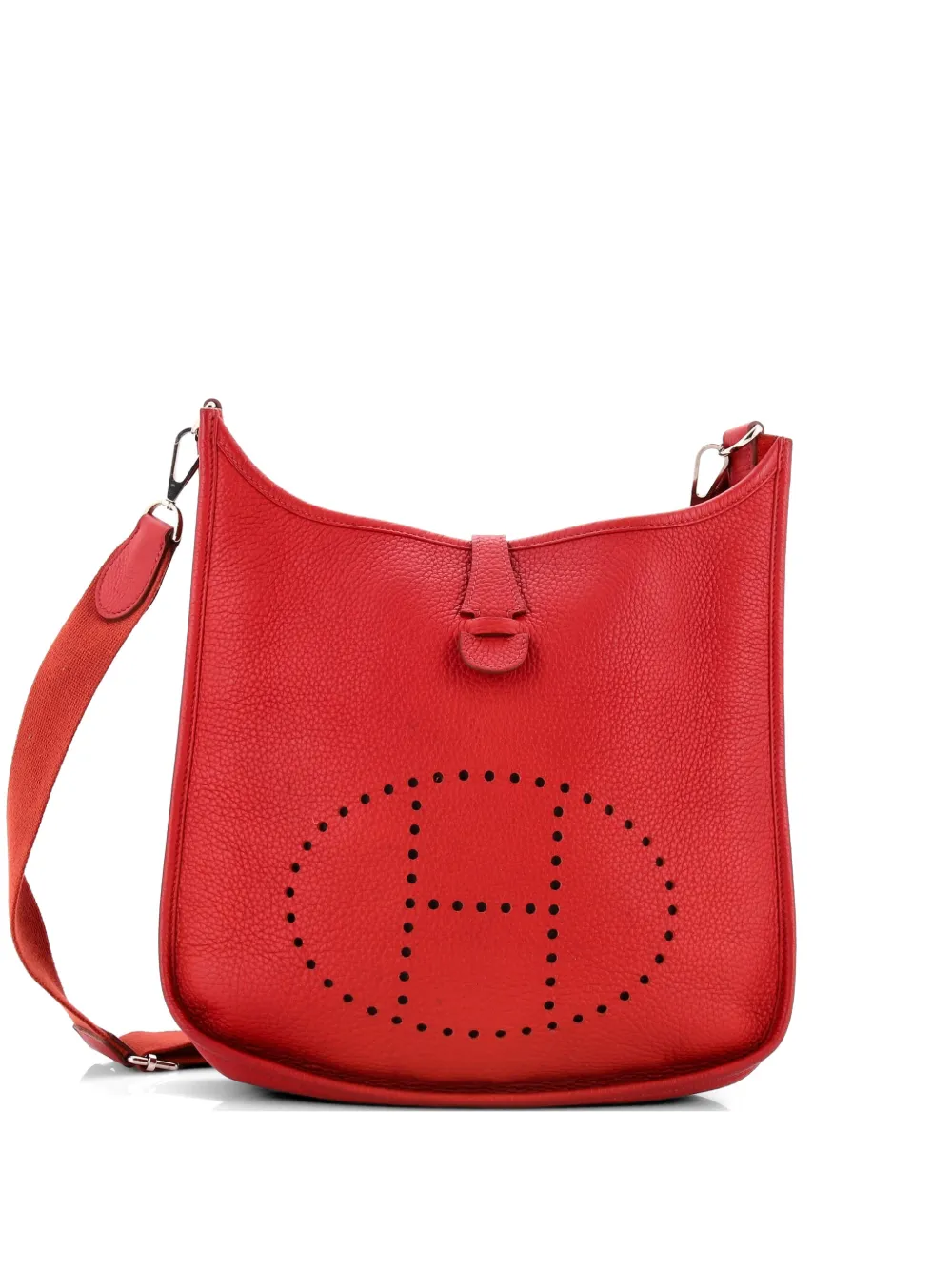 Hermès Pre-Owned Evelyne Bag Gen III Clemence PM crossbody bag - Rosso