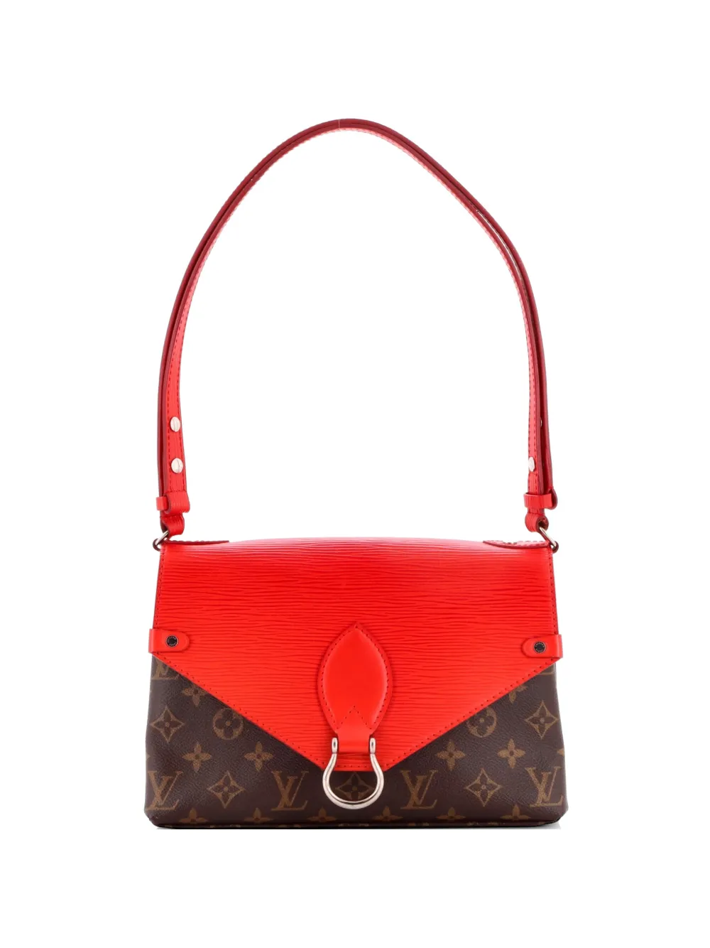 Louis Vuitton Pre-Owned Saint Michel Handbag Monogram Canvas and Epi Leather shoulder bag - Marrone