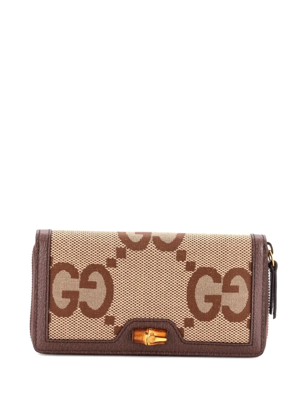 Gucci Pre-Owned Diana Zip Around Wallet Printed GG Coated Canvas small wallets - Marrone