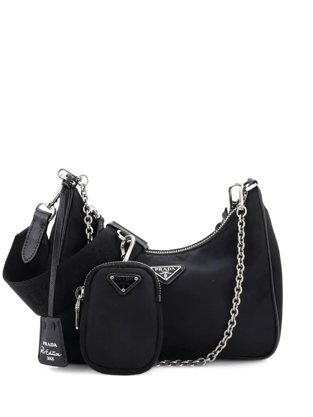 Prada Pre-Owned Re-Edition 2005 Shoulder Bag Tessuto Small crossbody bag - Nero