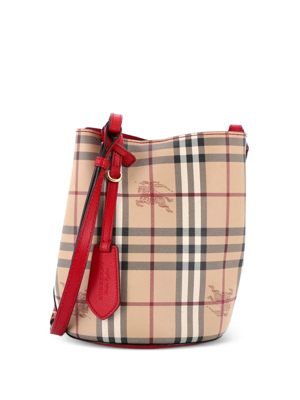 Burberry Pre-Owned Lorne Haymarket Coated Canvas Small bucket bag - Multicolour