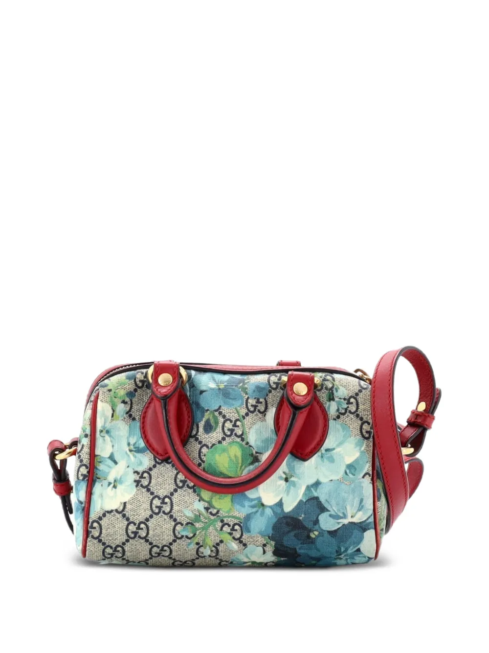  Gucci Pre-owned Borsa A Spalla Boston Nano Convertibile In Tela Cerata Gg Con Stampa A Fiori - Multicolore 