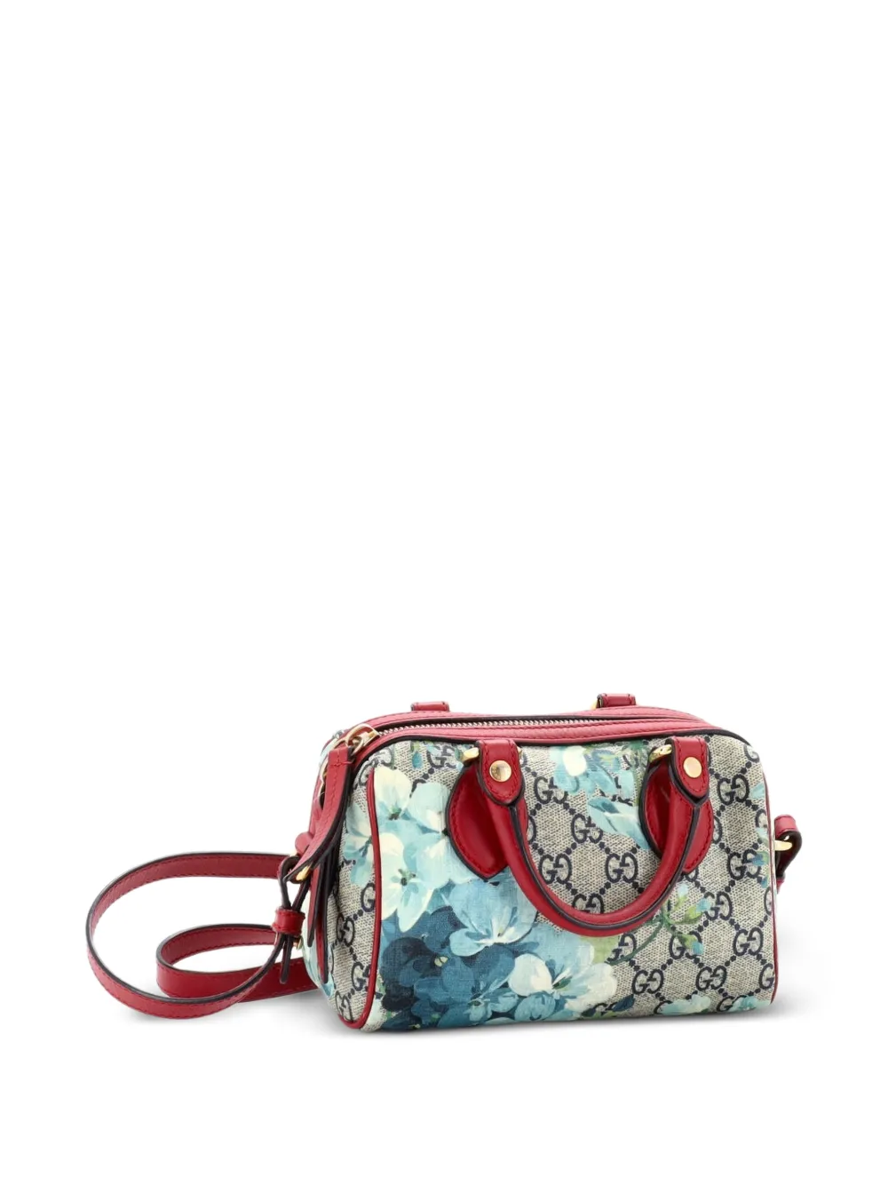  Gucci Pre-owned Borsa A Spalla Boston Nano Convertibile In Tela Cerata Gg Con Stampa A Fiori - Multicolore 