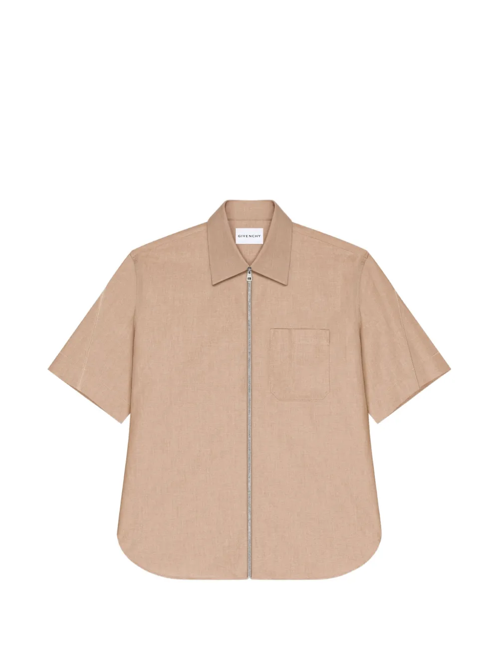 Givenchy zip-up short-sleeve shirt - Neutrals
