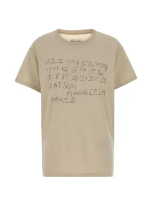 Maison Margiela logo-print Cotton T-shirt | Black | FARFETCH
