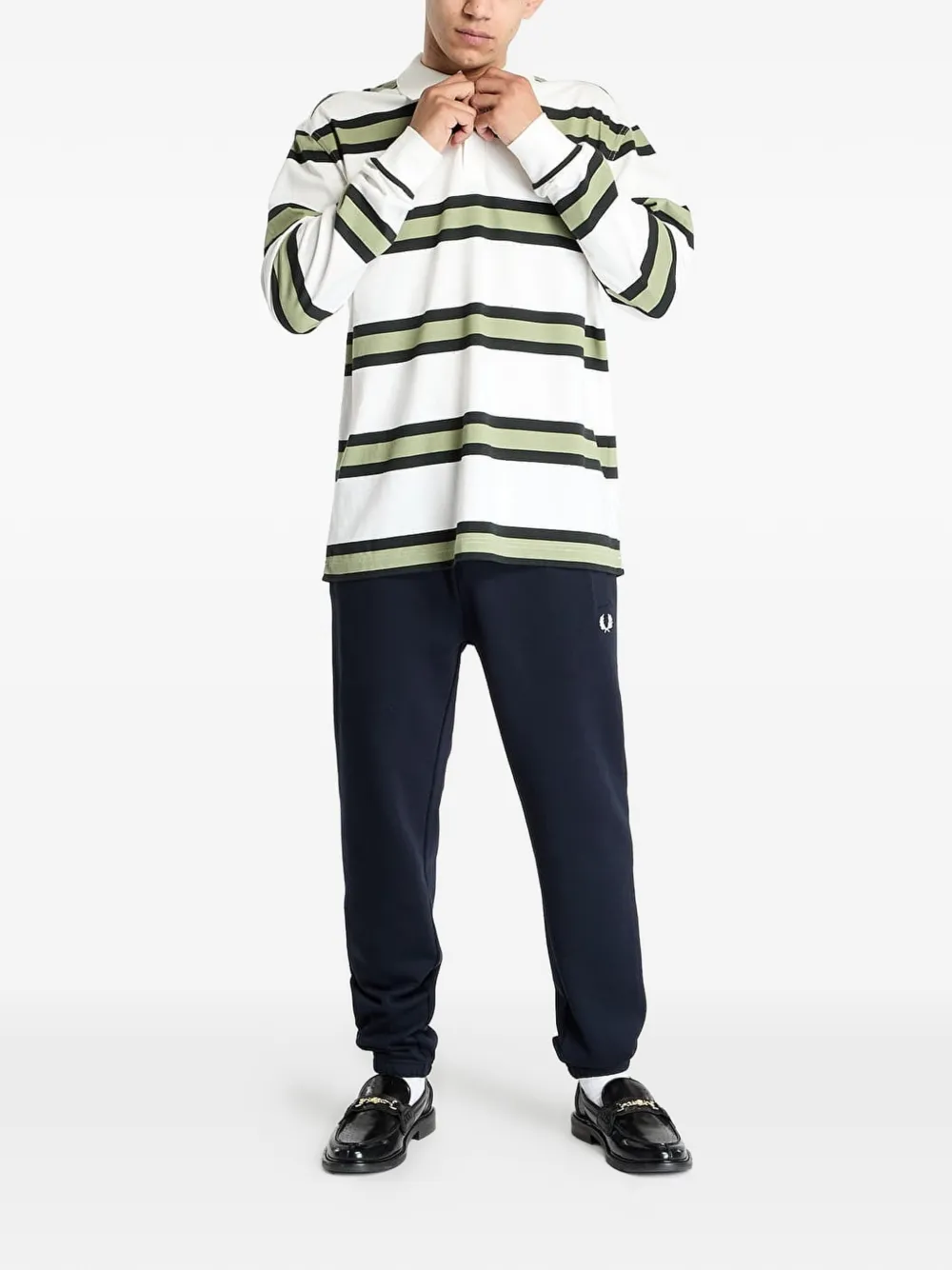 Fred Perry logo-embroidered track pants - Blau