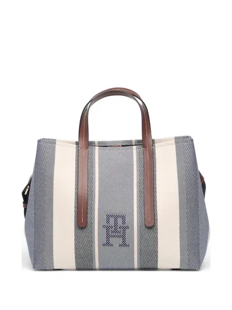Tommy Hilfiger City TH monogram large jacquard satchel tote bag